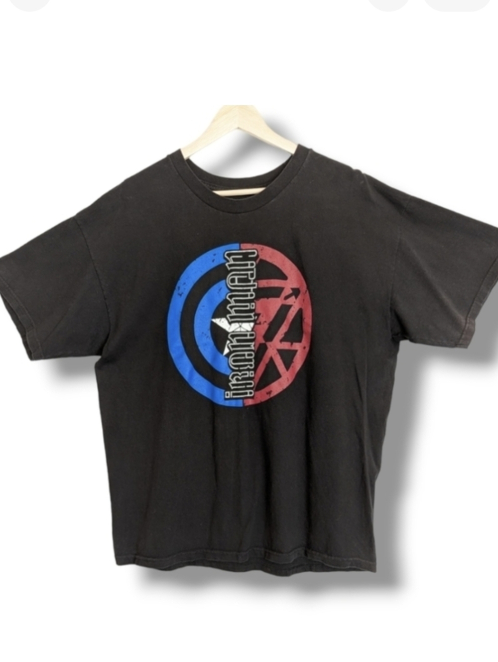 Iron‎ Man Graphic Print Tee XL Black Marvel Super Hero t-shirt
